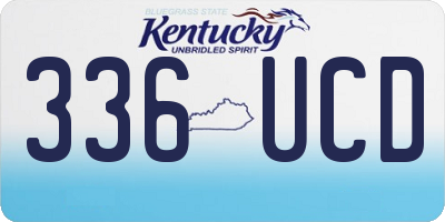 KY license plate 336UCD