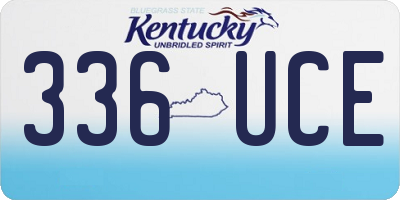 KY license plate 336UCE