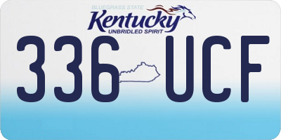 KY license plate 336UCF