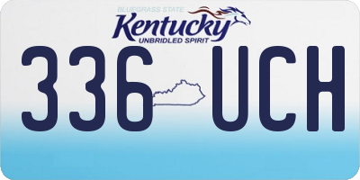 KY license plate 336UCH
