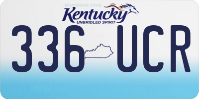 KY license plate 336UCR