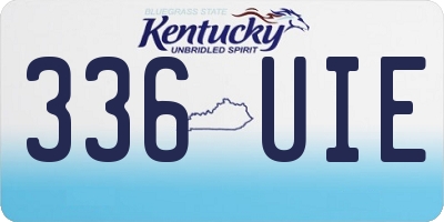 KY license plate 336UIE