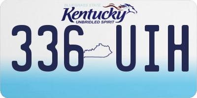 KY license plate 336UIH