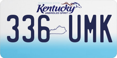 KY license plate 336UMK