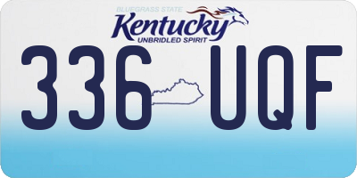 KY license plate 336UQF