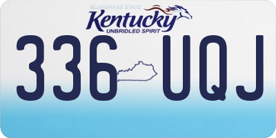 KY license plate 336UQJ