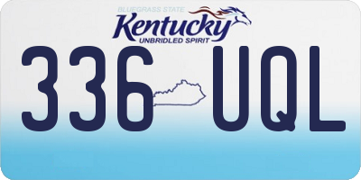 KY license plate 336UQL