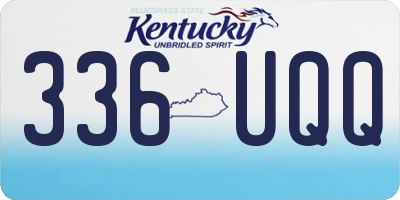 KY license plate 336UQQ
