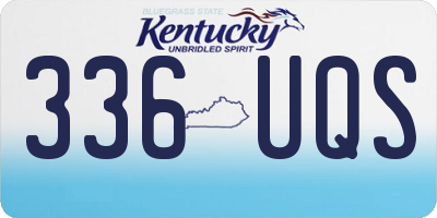 KY license plate 336UQS