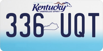 KY license plate 336UQT