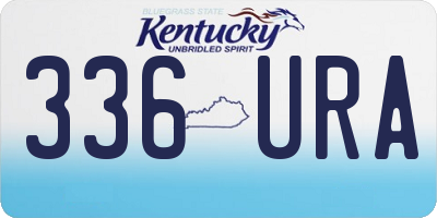 KY license plate 336URA