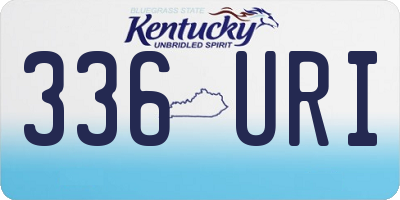 KY license plate 336URI