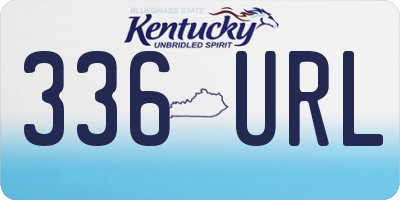 KY license plate 336URL