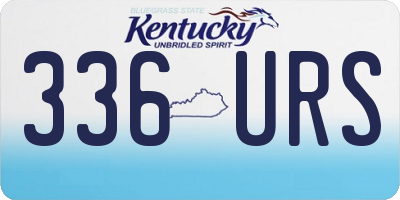 KY license plate 336URS
