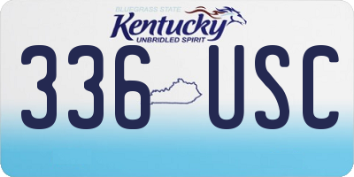 KY license plate 336USC