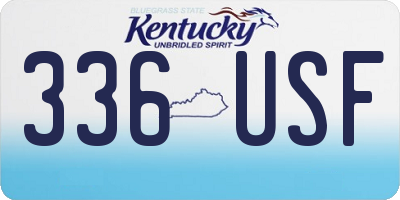 KY license plate 336USF