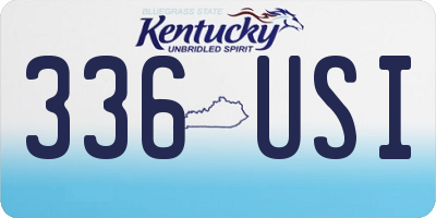 KY license plate 336USI