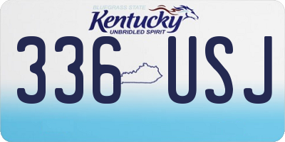 KY license plate 336USJ