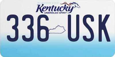 KY license plate 336USK