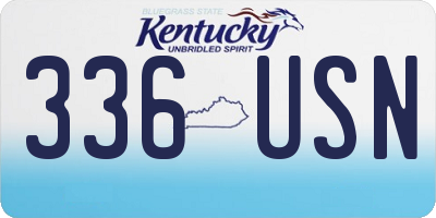 KY license plate 336USN