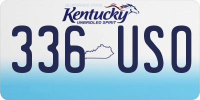 KY license plate 336USO