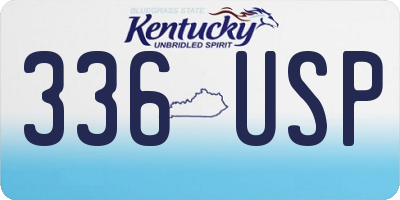 KY license plate 336USP