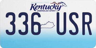 KY license plate 336USR