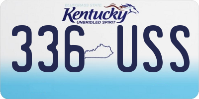KY license plate 336USS