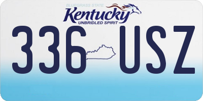 KY license plate 336USZ