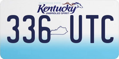 KY license plate 336UTC