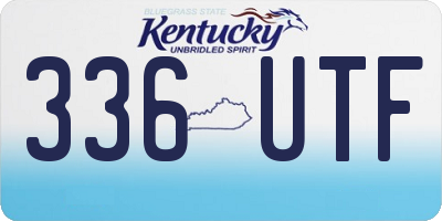 KY license plate 336UTF