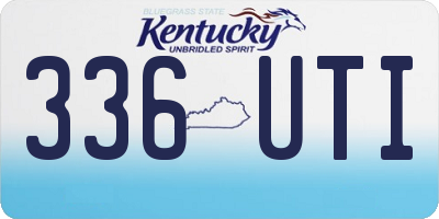 KY license plate 336UTI