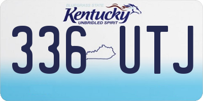 KY license plate 336UTJ