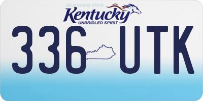 KY license plate 336UTK
