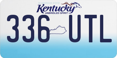KY license plate 336UTL