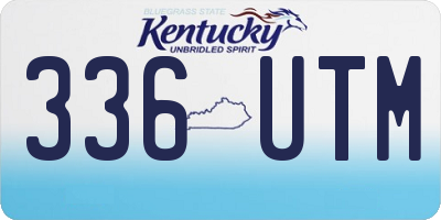 KY license plate 336UTM