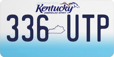 KY license plate 336UTP