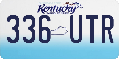 KY license plate 336UTR