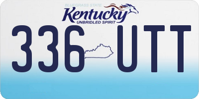KY license plate 336UTT