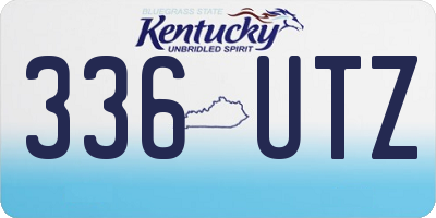 KY license plate 336UTZ