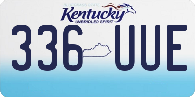 KY license plate 336UUE