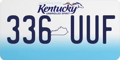 KY license plate 336UUF