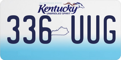 KY license plate 336UUG