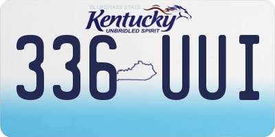 KY license plate 336UUI