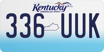 KY license plate 336UUK