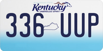 KY license plate 336UUP