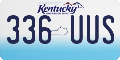 KY license plate 336UUS