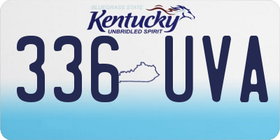 KY license plate 336UVA