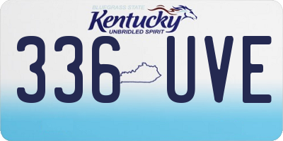 KY license plate 336UVE