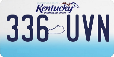 KY license plate 336UVN